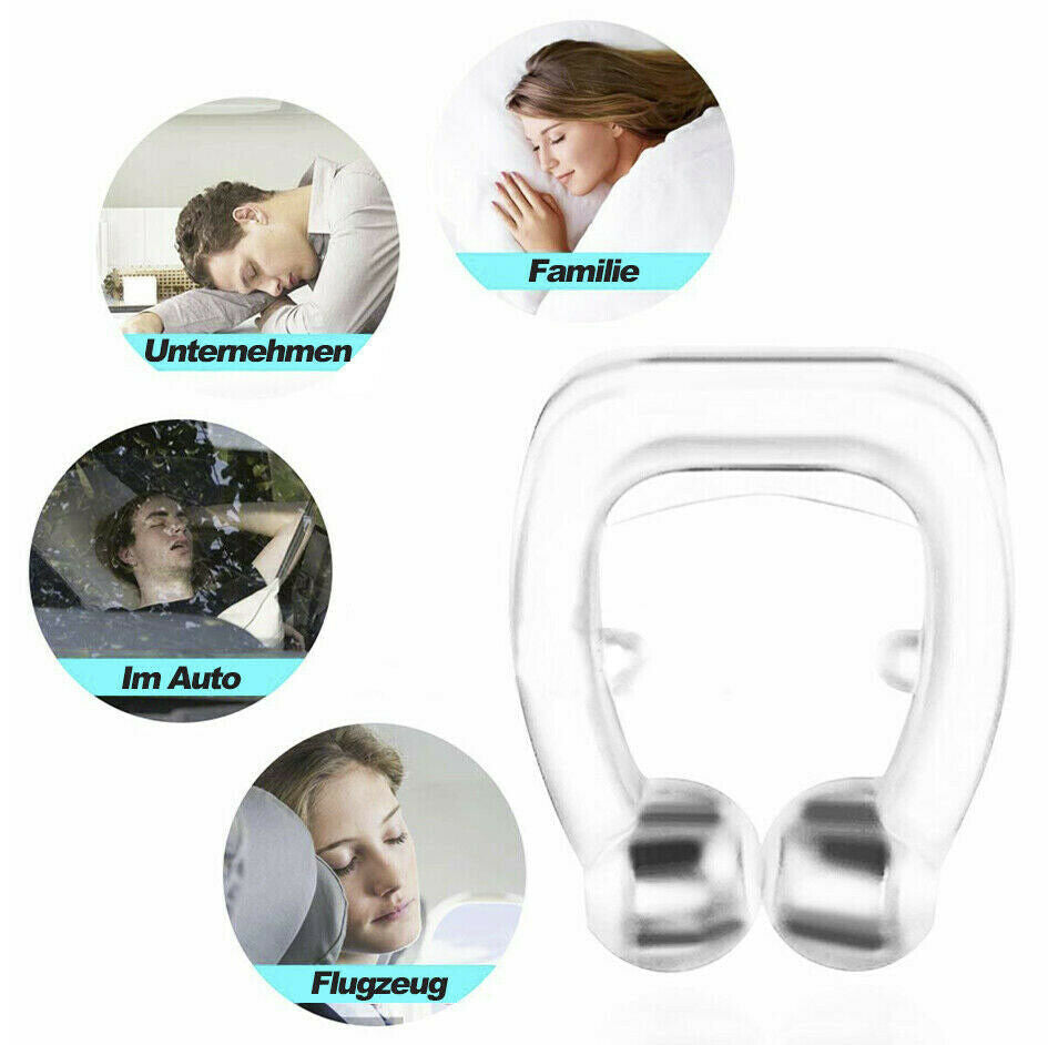 4PCS Anti Snore Magnetic Silicone Nose Clip Stop with Tray