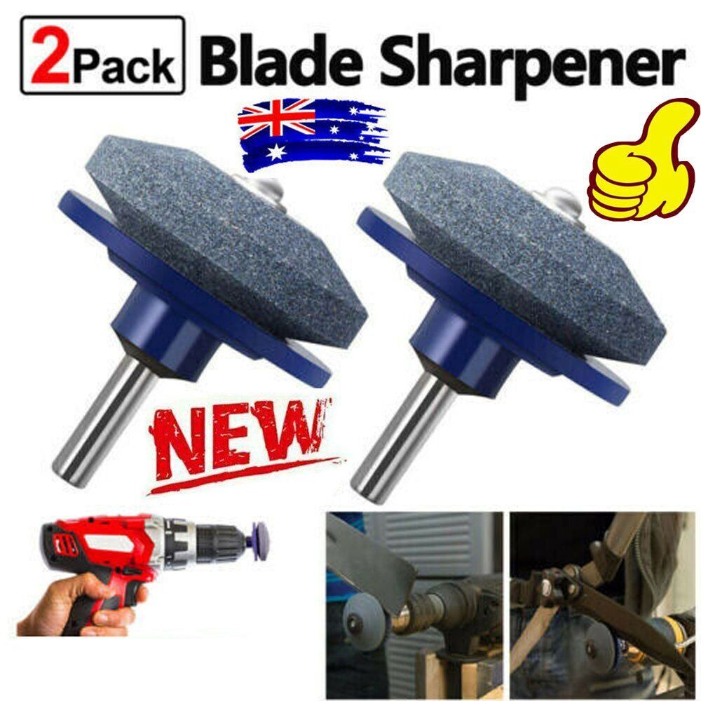 2X Universal Grinding Sharpener Cut Garden Grinder Drill Rotary Lawn Mower Blade