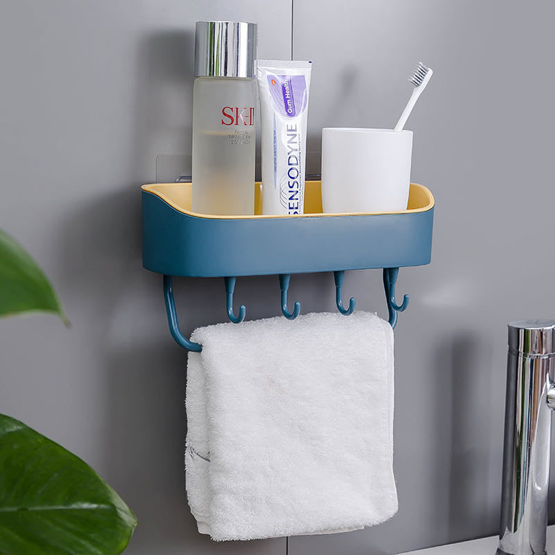 EXTRA SAVINGS-Multifunction Drainage Shelf Bathroom Kitchen Organizer with Hooks