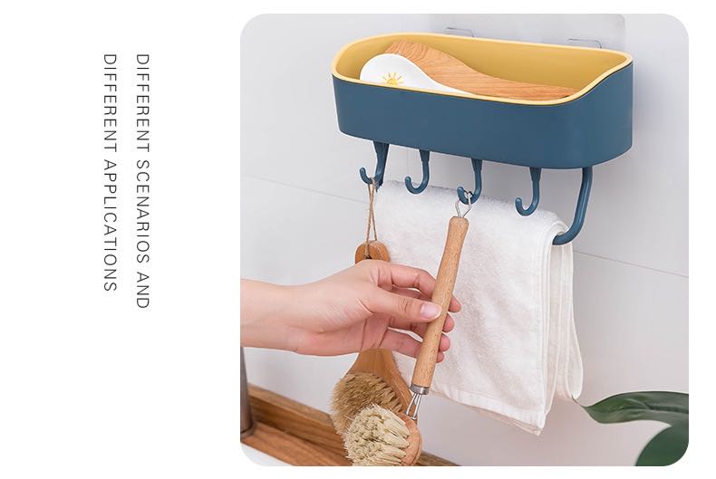 EXTRA SAVINGS-Multifunction Drainage Shelf Bathroom Kitchen Organizer with Hooks