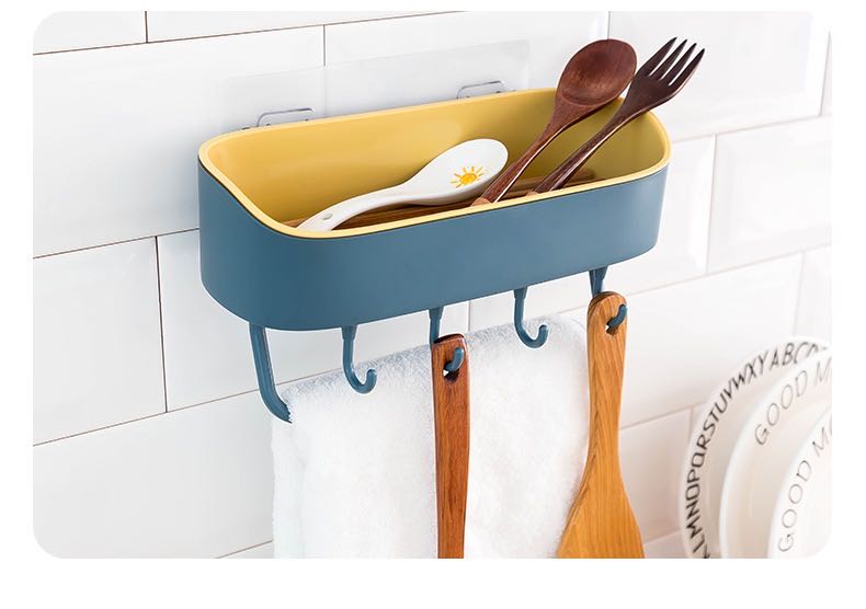 EXTRA SAVINGS-Multifunction Drainage Shelf Bathroom Kitchen Organizer with Hooks