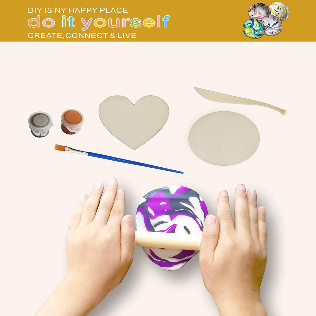 Hapinest DIY Clay Jewelry Dish Arts and Crafts Kit