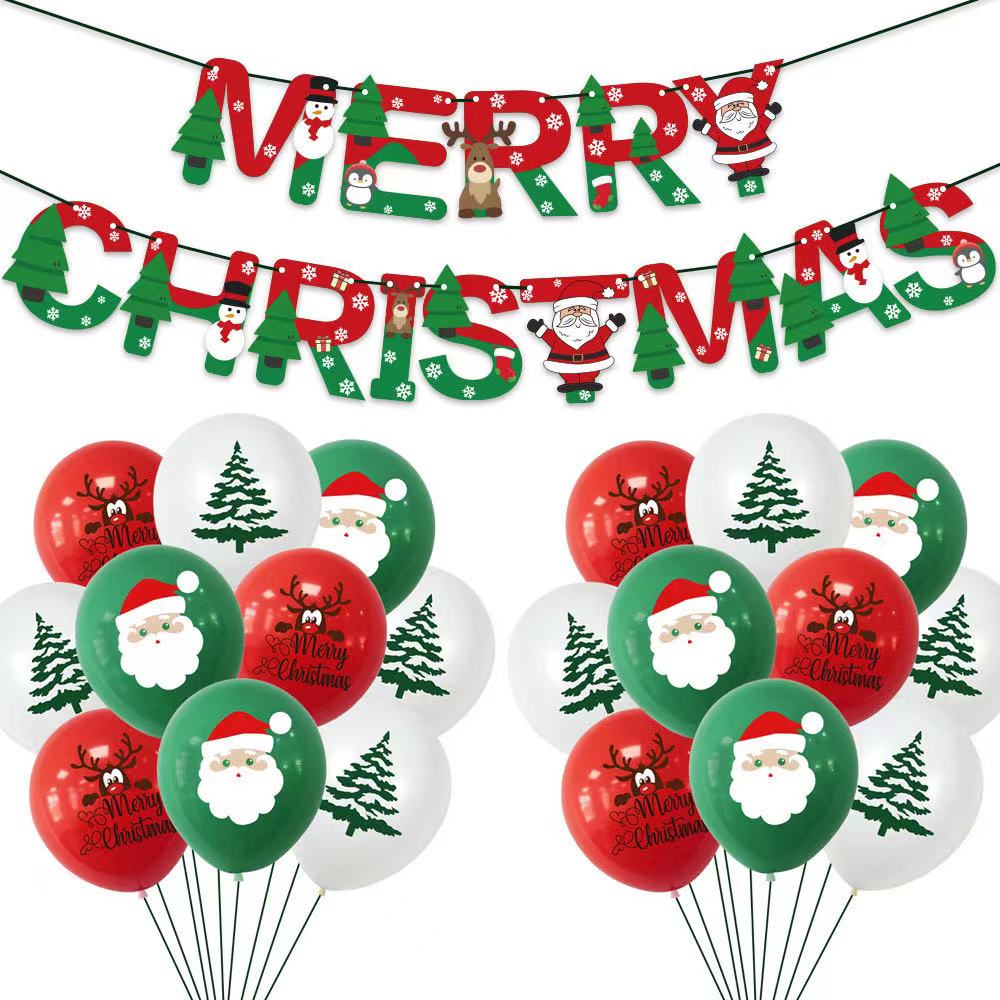 10pc/12pc/15pc Merry Christmas Latex Balloon