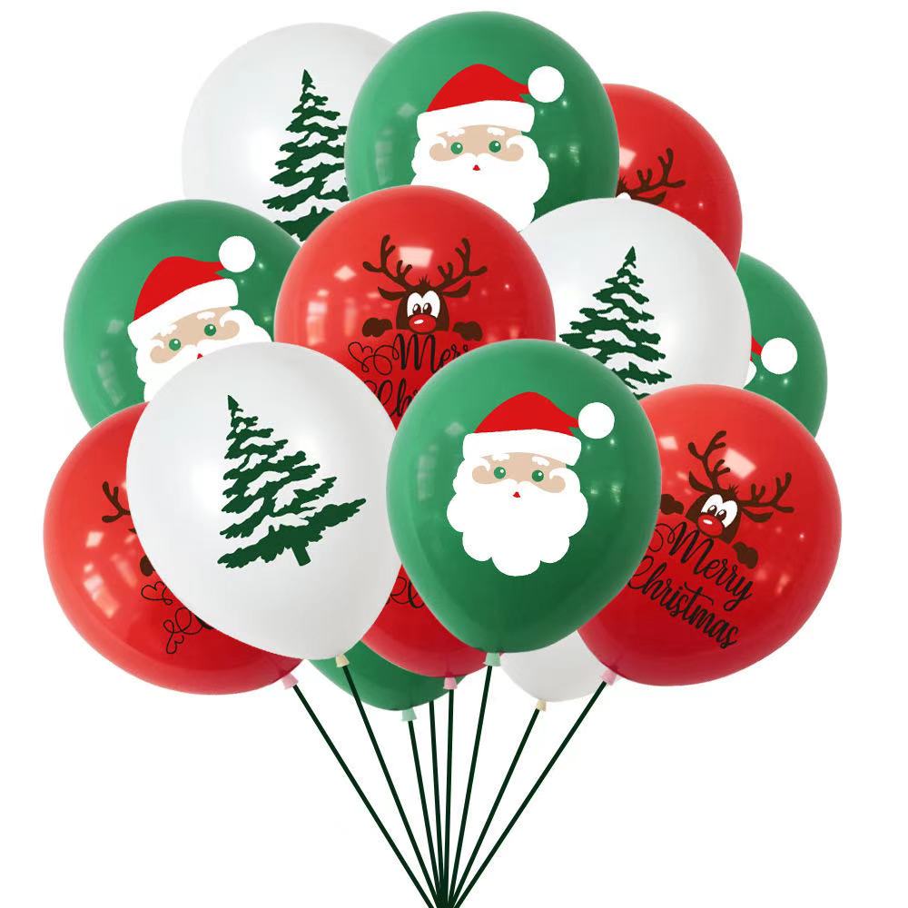 10pc/12pc/15pc Merry Christmas Latex Balloon