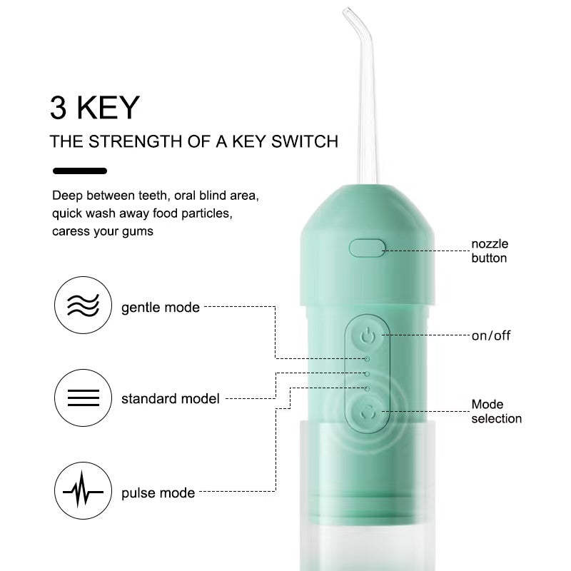 Free shipping- Water Flosser Cordless Teeth Cleaner Oral Irrigator with 4 Modes & 4 Jet Tips