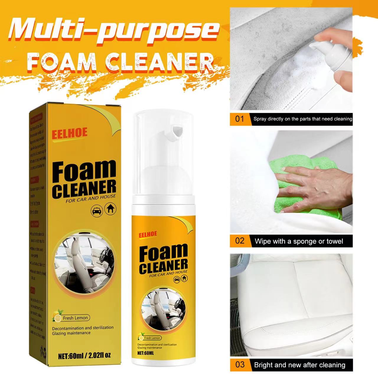 Home House Multi Purpose Foam Cleaner for Car Interior Deep Cleaning 60ML