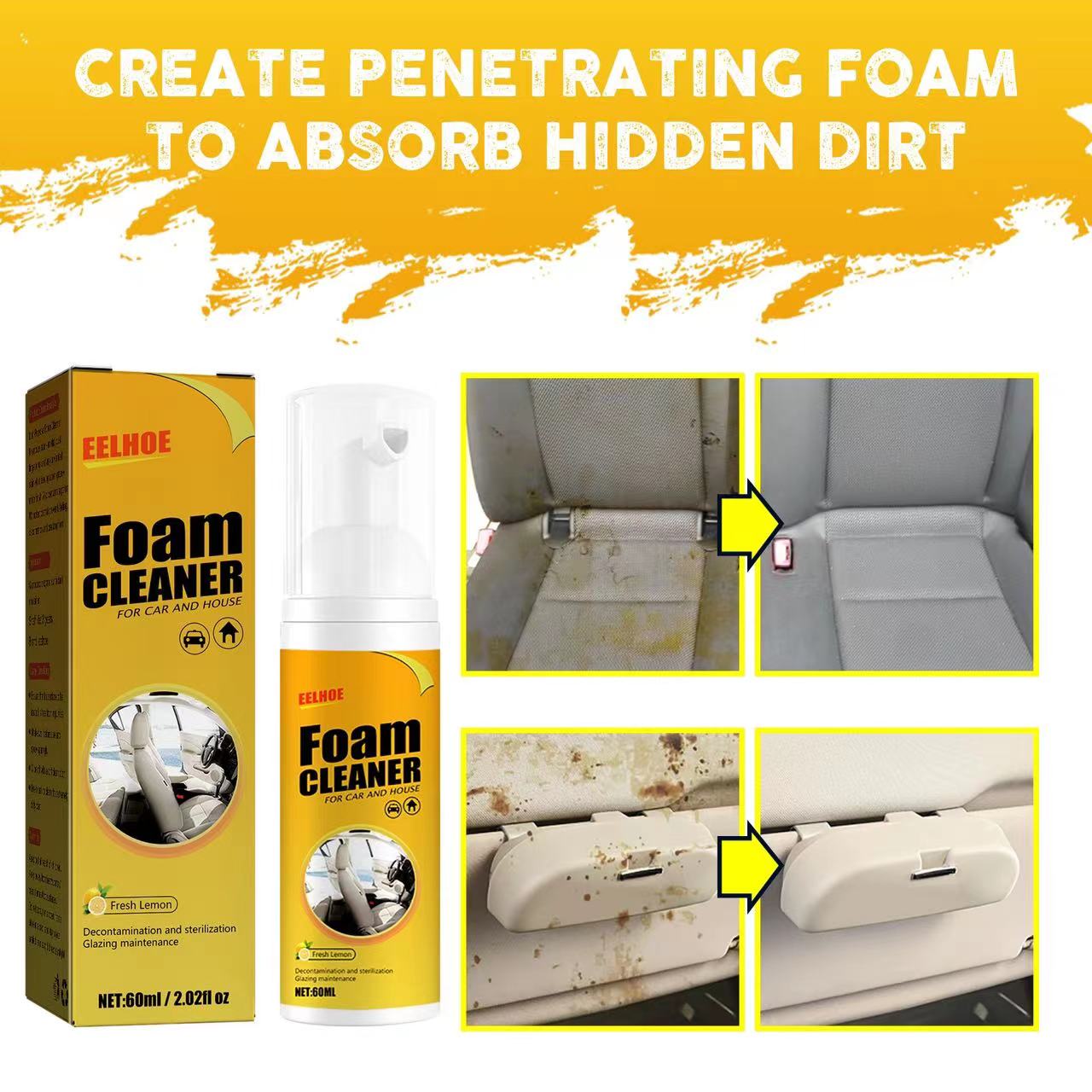 Home House Multi Purpose Foam Cleaner for Car Interior Deep Cleaning 60ML