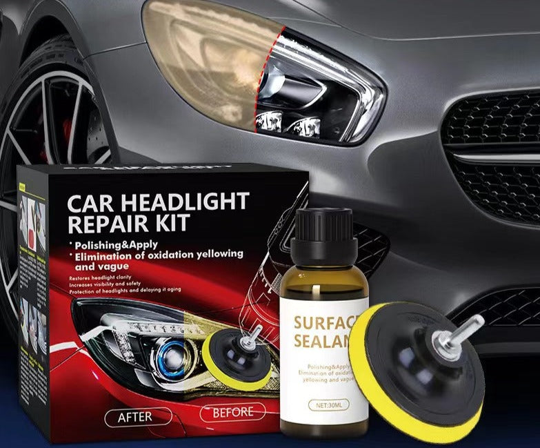 Pro Car Lens Headlight Restoration Kit Polishing Sanding Cleaner Repair Tool Set