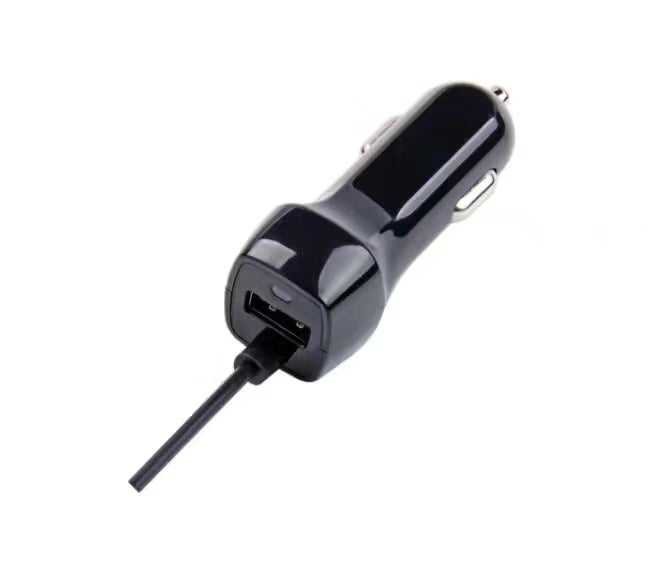 USB Car Charger Dual USB Adapter with Cable For Type C