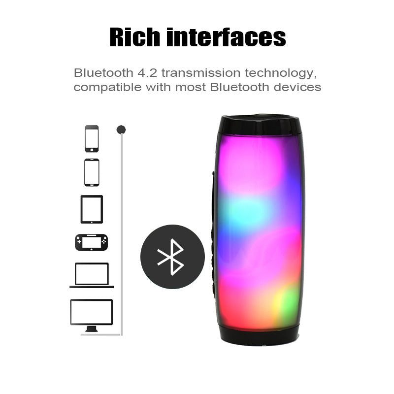 Free shipping- Colorful Light Wireless LED Bluetooth 5.0 Speaker