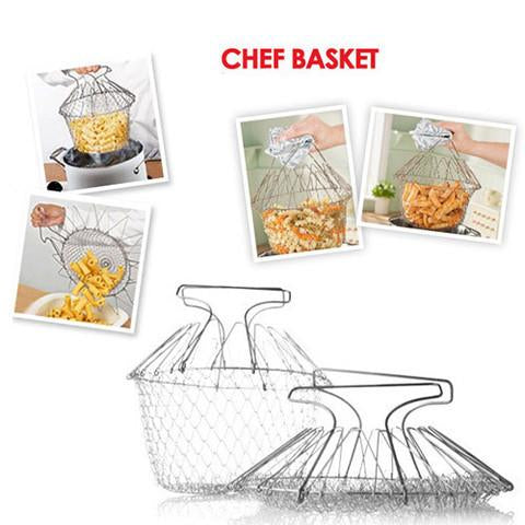 Free Shipping - Chef Basket Steam Rinse Easily Strain Fry Basket Strainer Kitchen Tools