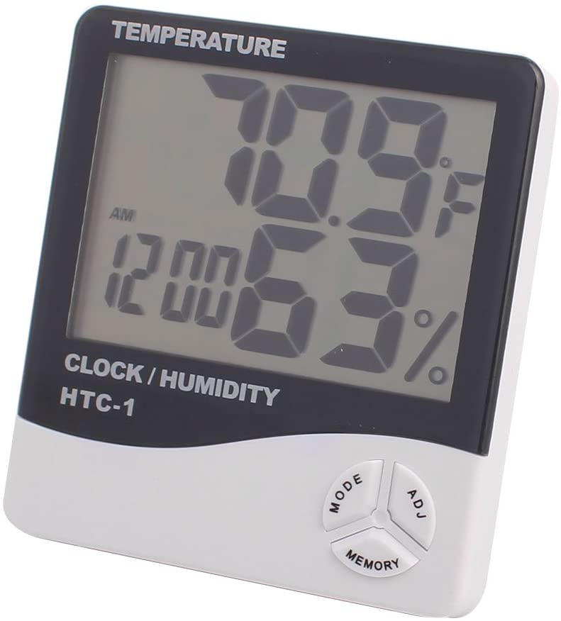 Hygrometer Thermometer with Clock & Alarm