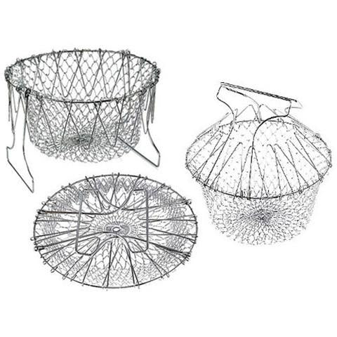 Free Shipping - Chef Basket Steam Rinse Easily Strain Fry Basket Strainer Kitchen Tools