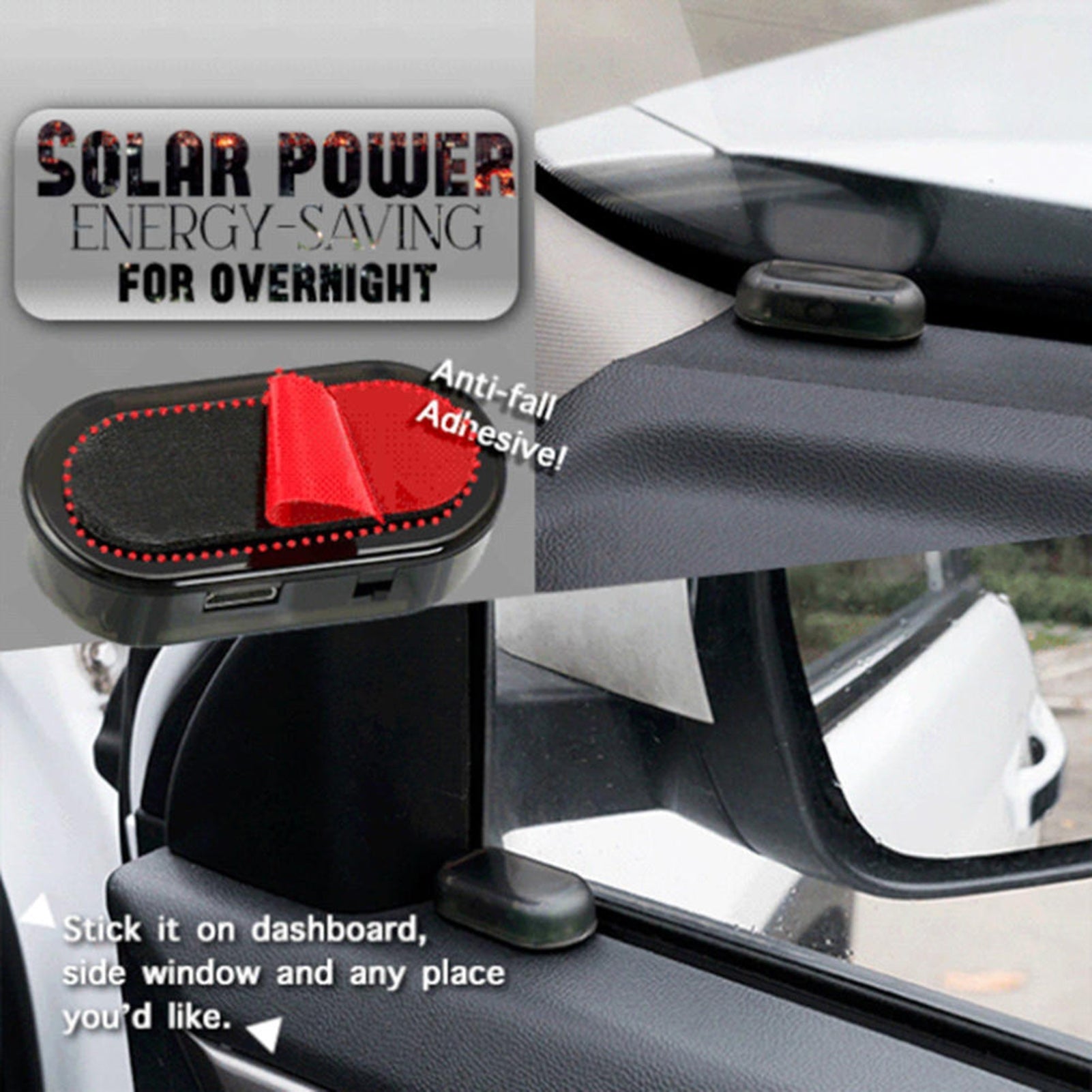 LED-Light Fake Solar Car Alarm Warning Security Simulate Anti Theft Flashing