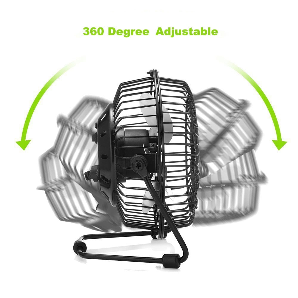 6' Inch USB Powered Desk Noiseless Portable Fan