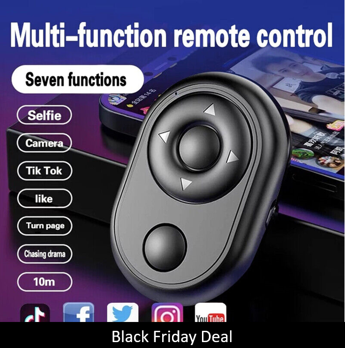 Wireless Bluetooth Remote Control Camera Shutter Arrow Keys for iPhone Samsung