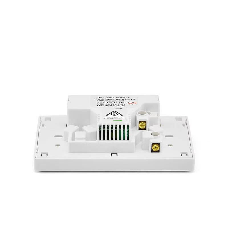 Dual USB Wall Power Supply Socket SAA Approval