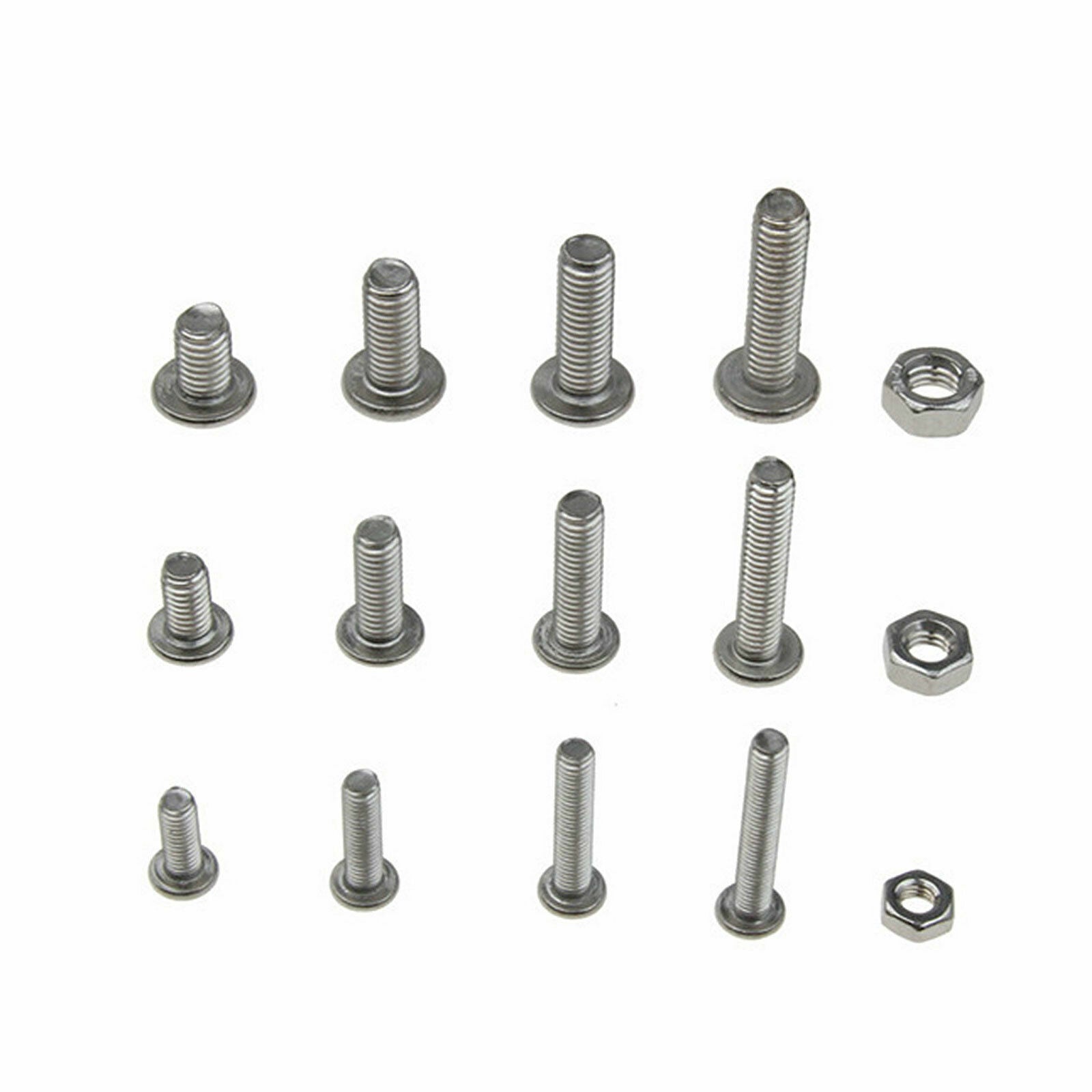 500pc Stainless Steel Hex Socket Button Head Bolts Screws Nuts Kit