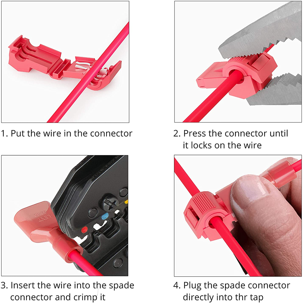 120PCS Quick Splice Cable Connector T-Tap Electrical Wire Crimp Terminal Kit