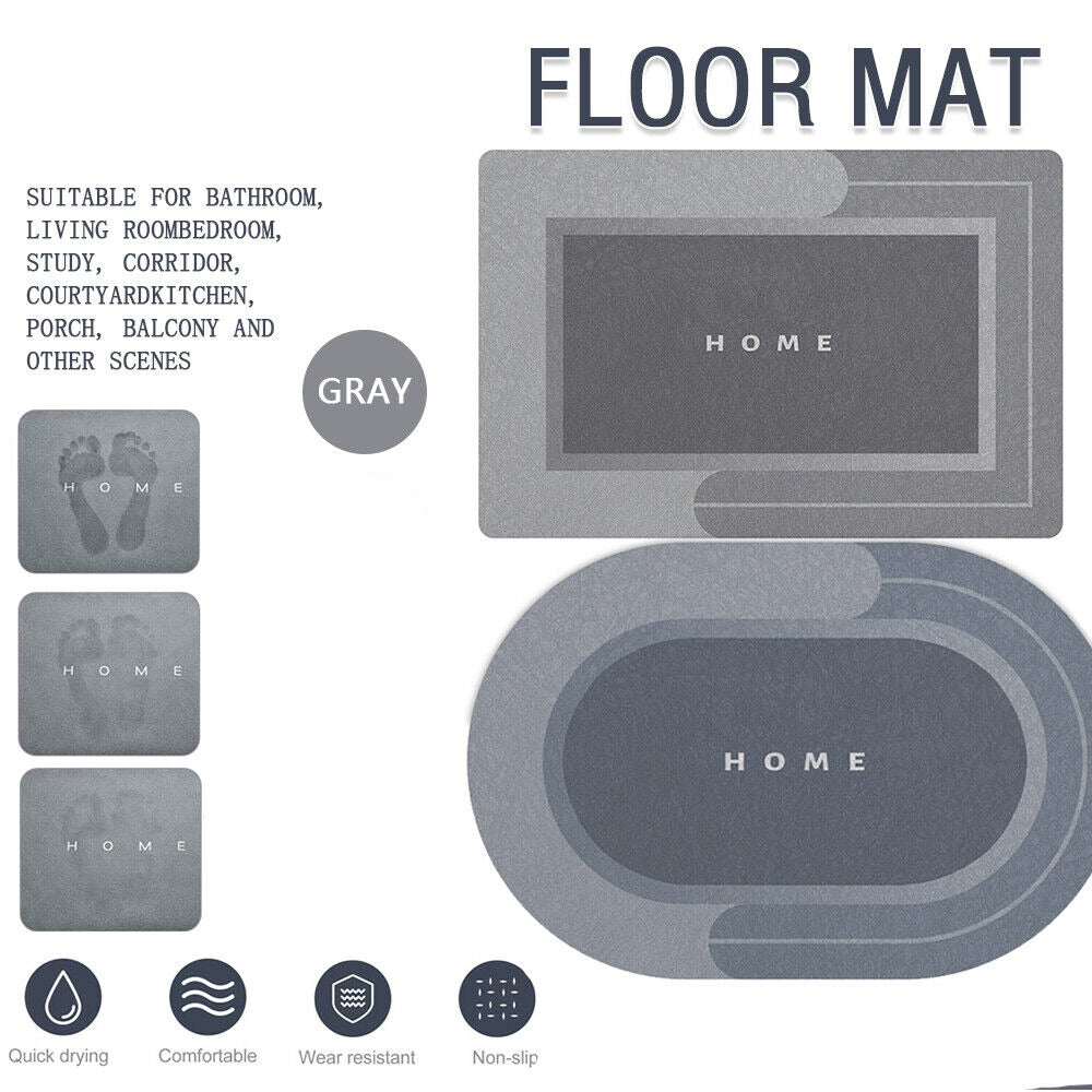 Super Absorbent Floor Mat Soft Quick-Drying Non-Slip Diatom Mud Bath Floor Mat