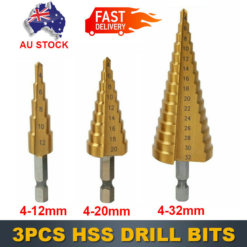 Titanium 3PCS HSS Drill Bit Set