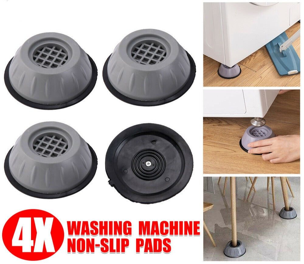 4PCS Washing Machine Anti Vibration Pads Feet Refrigerator Non-slip Support Mats