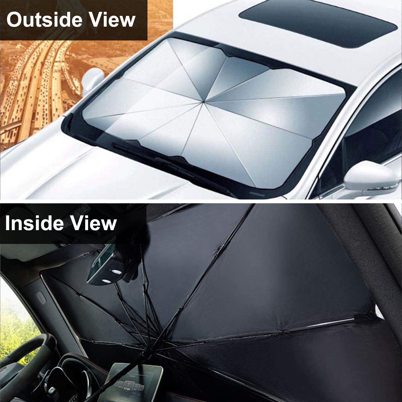 Car Windshield Sunshade Umbrella Foldable Car UV Protector Sun Shield Covers