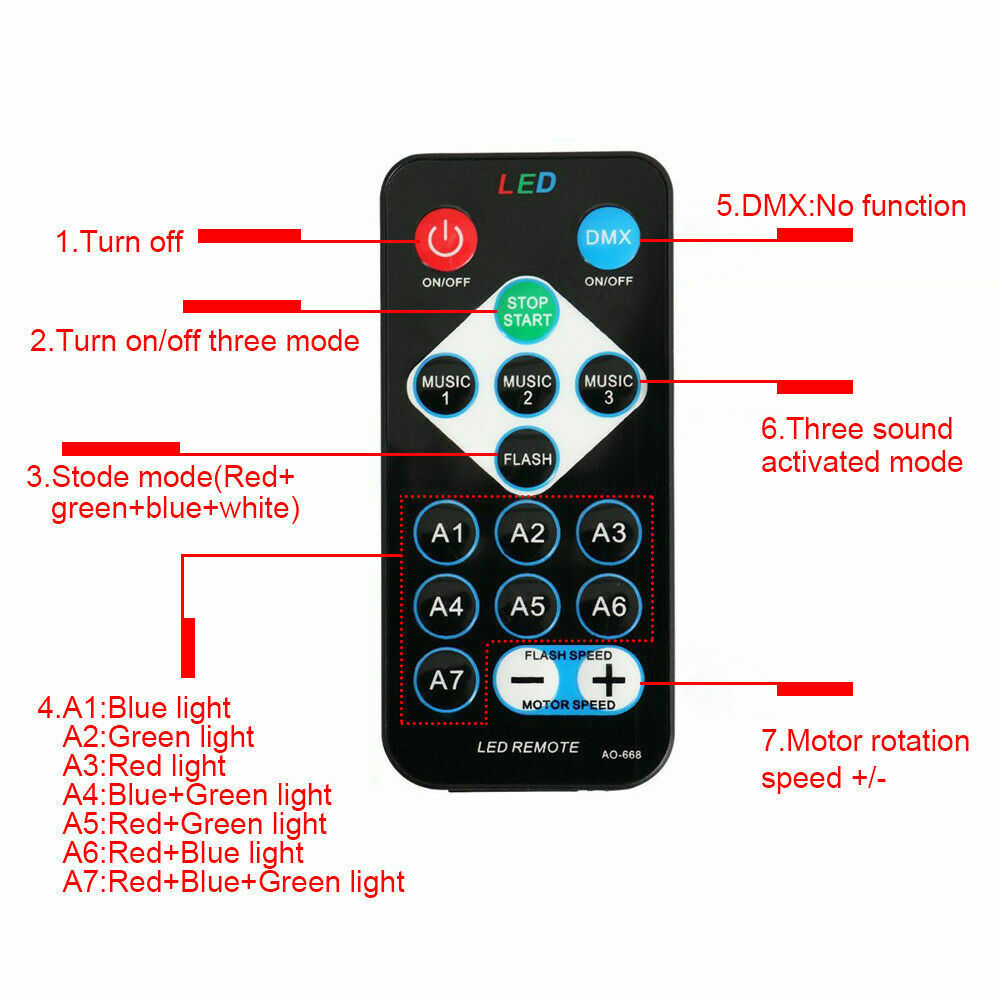 LED Disco Ball Party Effect Strobe with Remote Controller