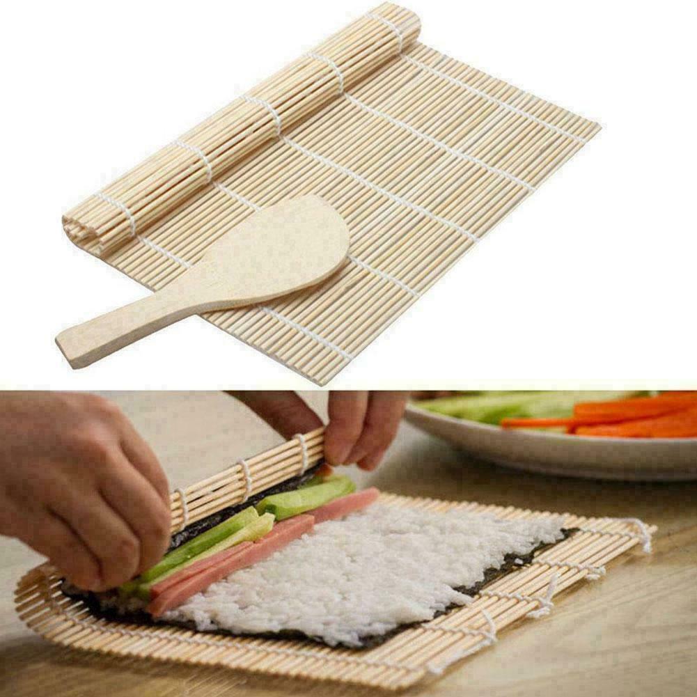 Japanese Bamboo Sushi Mat Rolling Maker Set