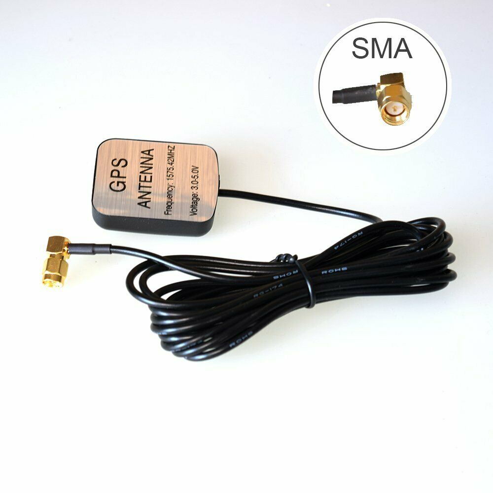 GPS Antenna SMA Male Plug Active Aerial Extension Cable for Navigation Head Unit