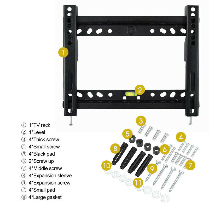 70% OFF-14-42 inch Slim TV Wall Bracket Mount Plasma LCD LED Monitor Flat