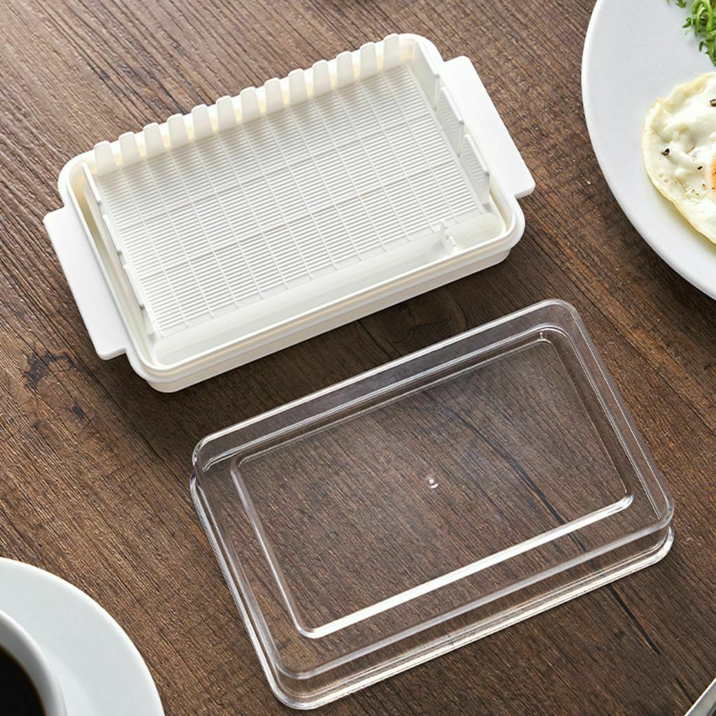 Butter Dish with Lid Dust-proof Slicing Storage Box Fresh-keeping Case Container