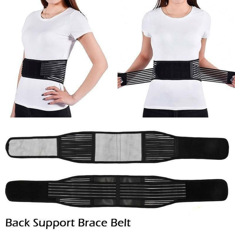 Lumbar & Lower Back Support Belt Brace Strap Pain Relief Posture Waist Trimmer