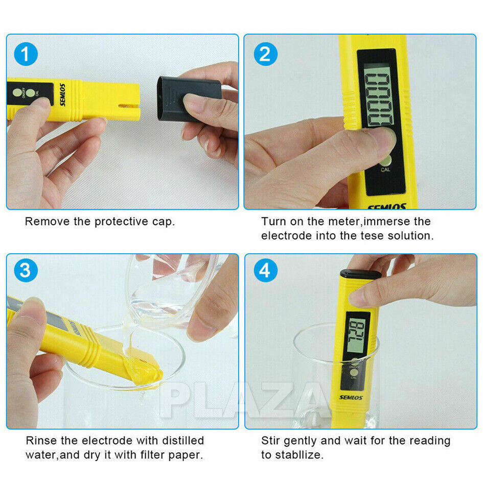 PH Meter Test Pen Digital Electric Portable Water Hydroponics Aquarium Tester