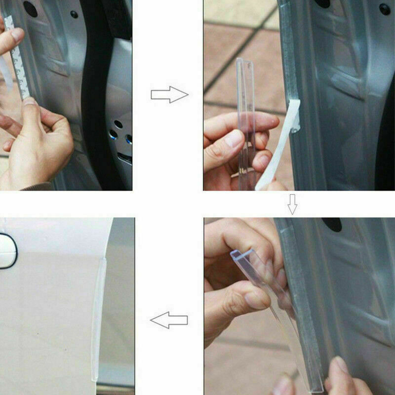 8PCS Clear Side Door Edge Protector with 3M adhesive