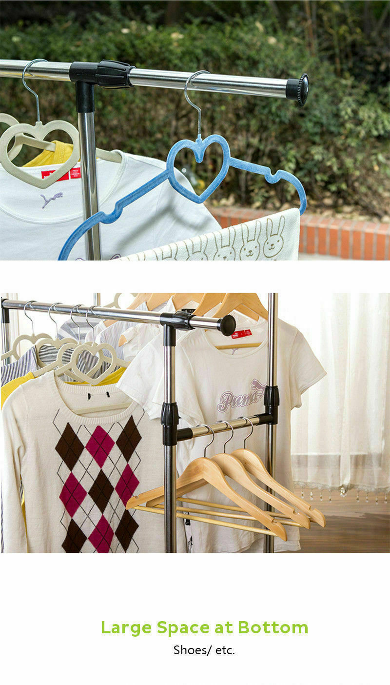 Adjustable Double Stainless Clothes Rack