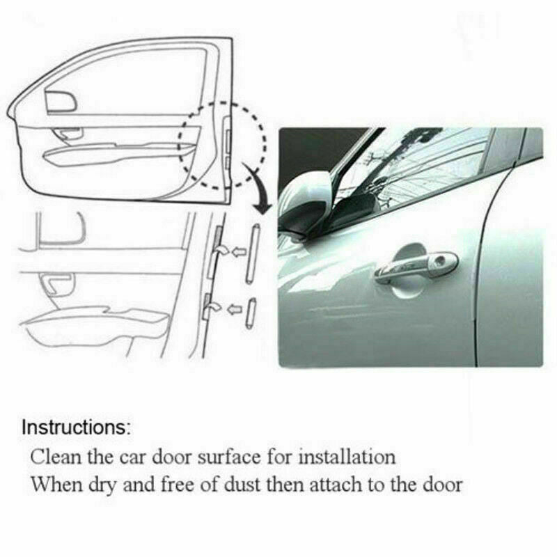 8PCS Clear Side Door Edge Protector with 3M adhesive