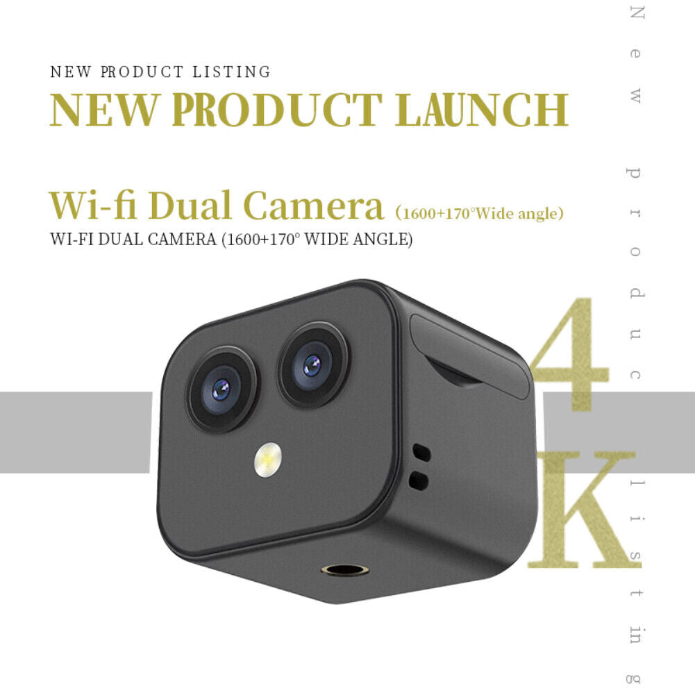 WiFi Mini Camera Security 1080PHD Wireless Dual Lens Night Vision Sport Cam