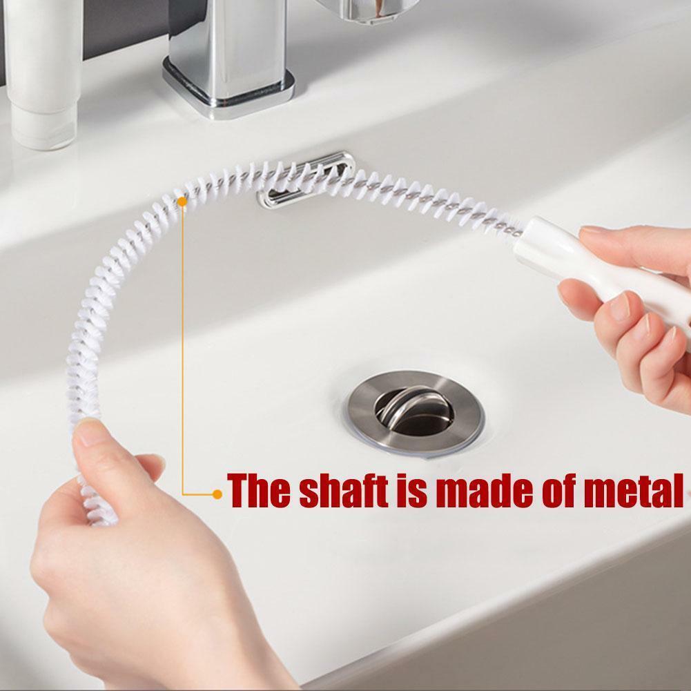 45cm Drain Cleaning Hair Clog Tool Clean Wand Bathtub Kitchen Sink Pipe Brush