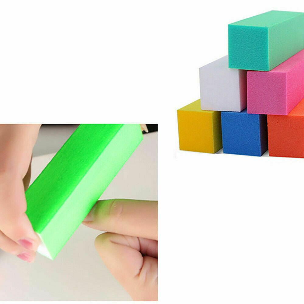 Free shipping-10pcs Acrylic Files Nail Sanding Block Buffer Art Sand Surface Sponge