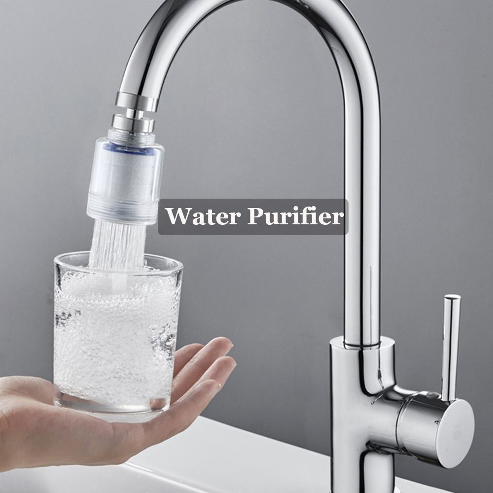 Sprayer Booster Faucet Water Filter Showers Head Bath Purifier Tap Bubbler with Extra Filter Element