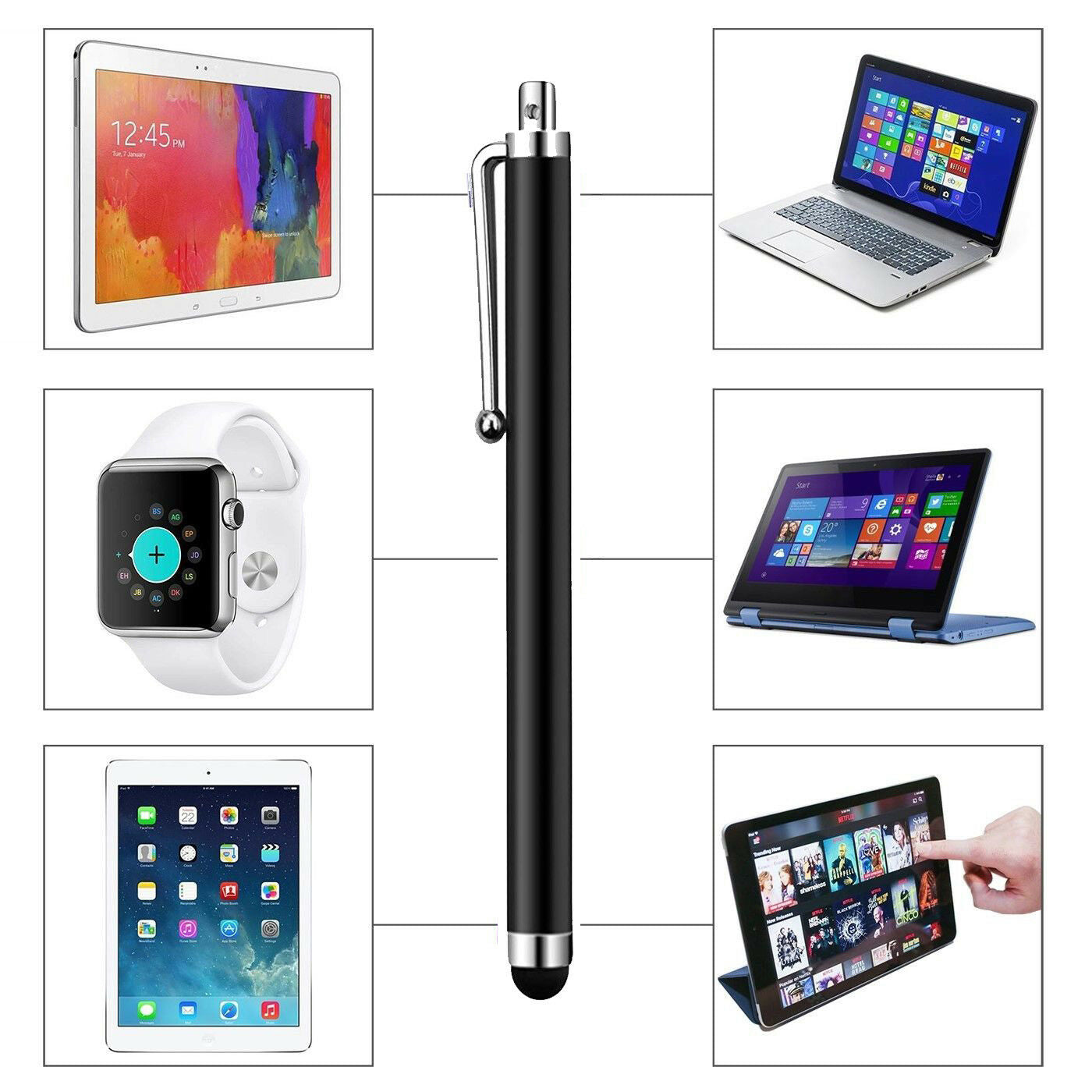 Free Shipping - 6x Capacitive Touch Screen Stylus Pen for iPhone iPad iPod Tablet Samsung