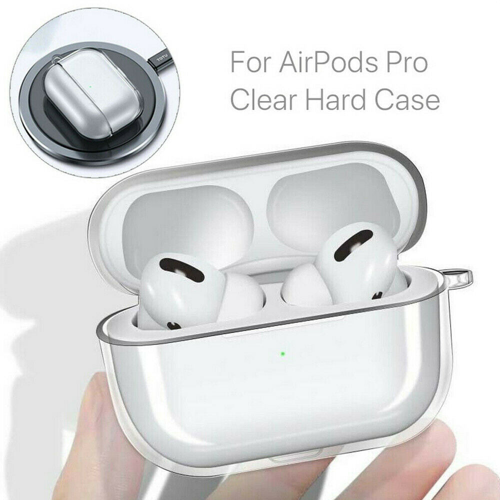 Clear TPU Soft Shockproof Transparent Case Cover Holder For Apple AirPods Pro