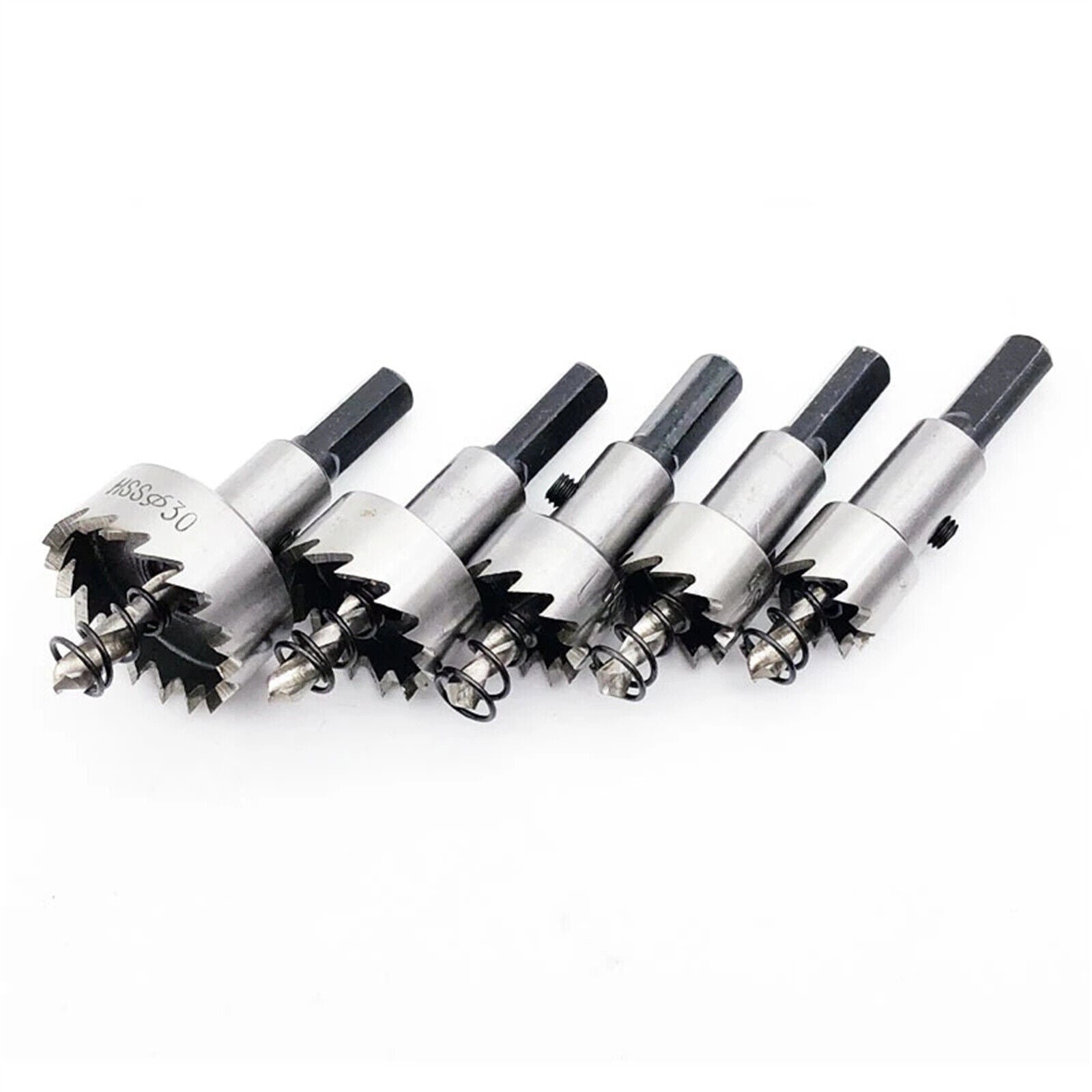 5PCS Hole Saw Tooth Kit HSS Stainless Steel Drill Bit Set Cutter for Metal Wood Set