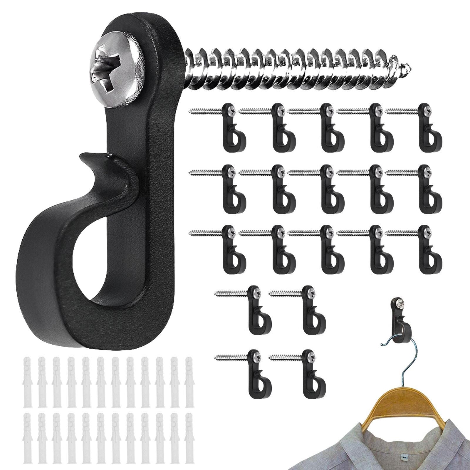 20pcs Q-Hanger Screw Hooks Outdoor Indoor Wall String Light Holder Hooks