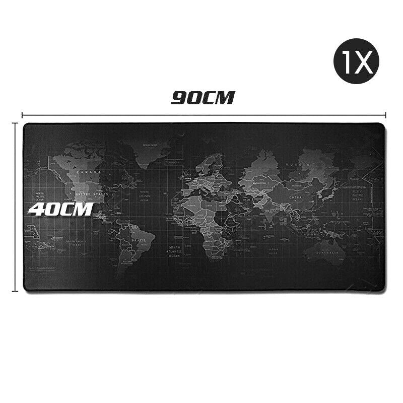 World Map Mousepad Mouse Pad Mat Gaming Laptop Computer LARGE 40x90cm