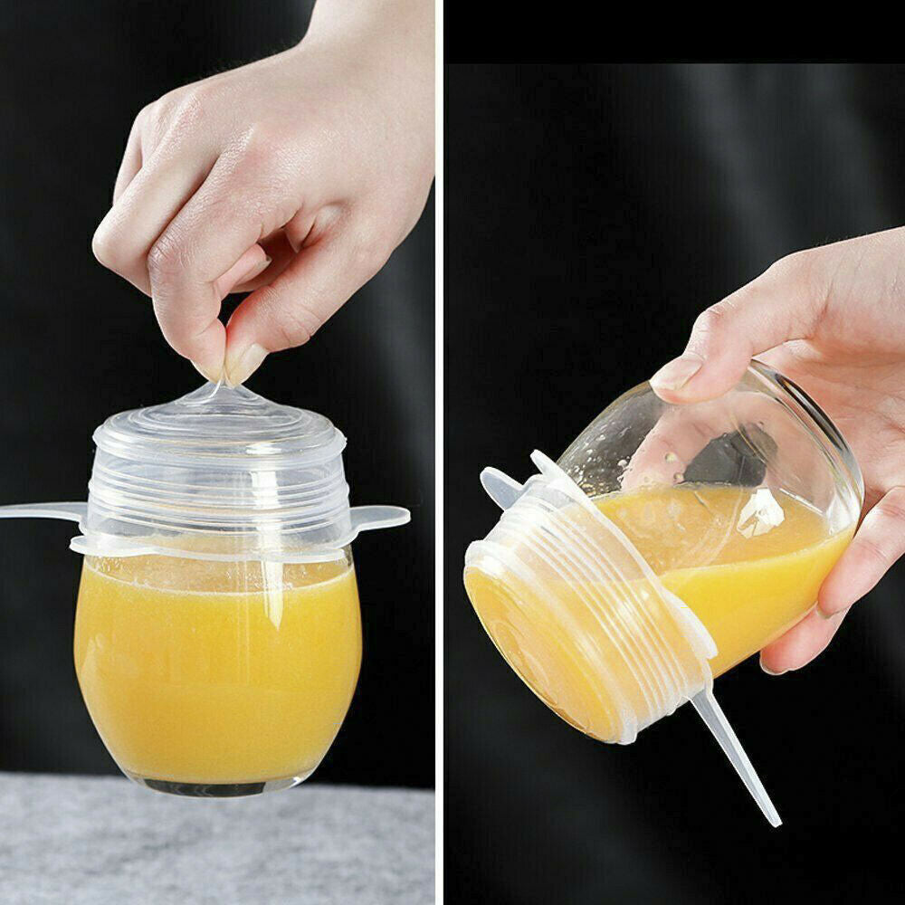 6pcs Stretch Reusable Silicone Food Cover