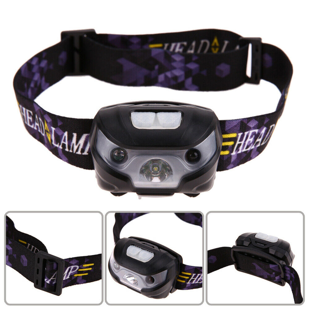 Waterproof Head Torch LED Headlamp Flashlight USB Rechargeable Camping Fish CREE