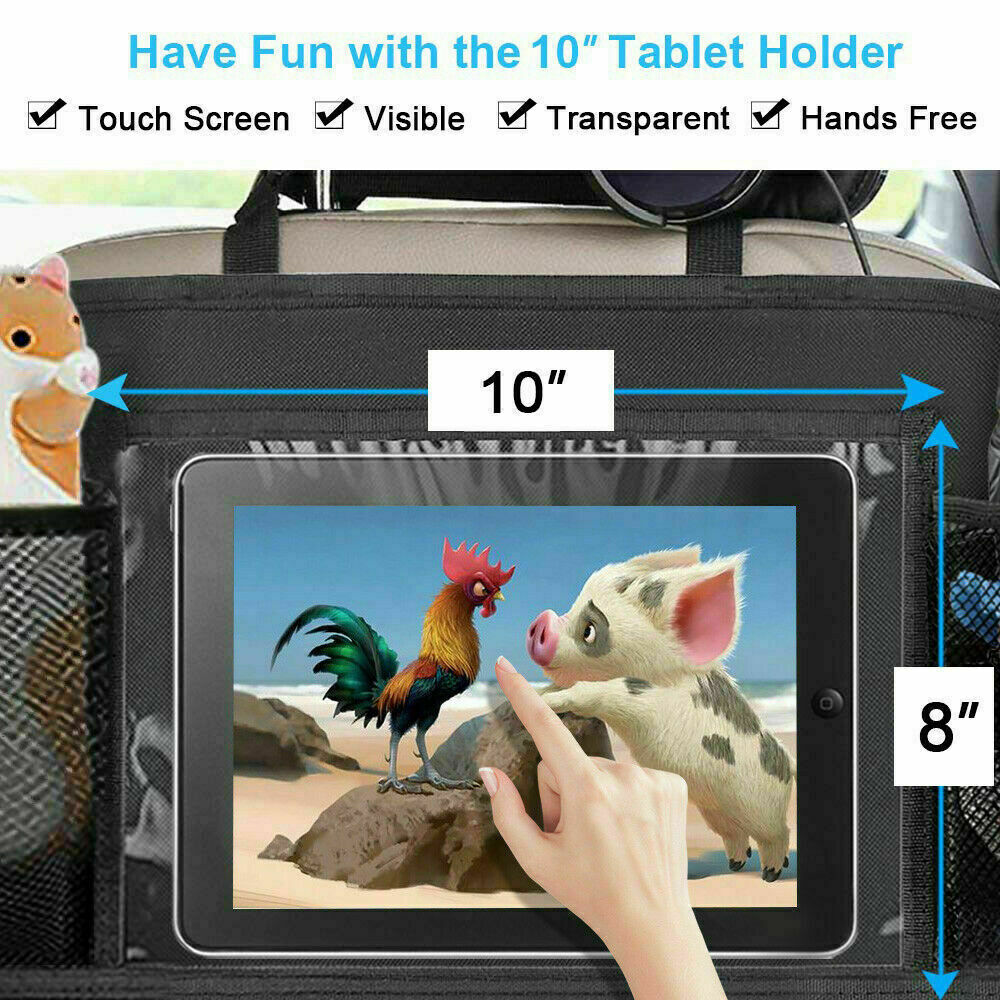 Car Back Seat Organiser Travel Storage Bag Organizer iPad Holder Pocket