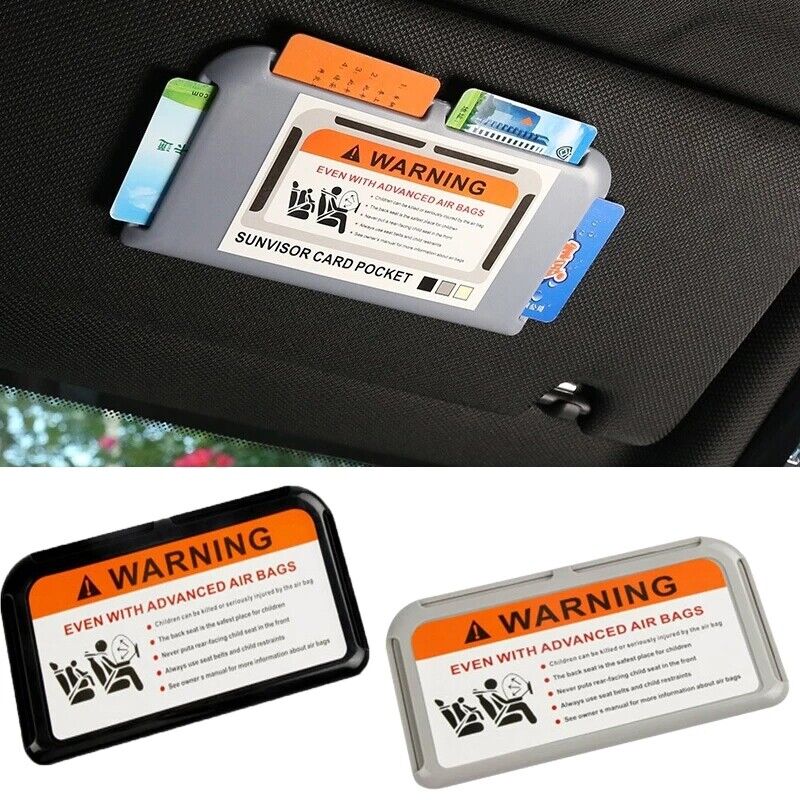 Car Sun Visor Card Holder Paste Type Pocket Organizer Pouch Bag Card Car-styling